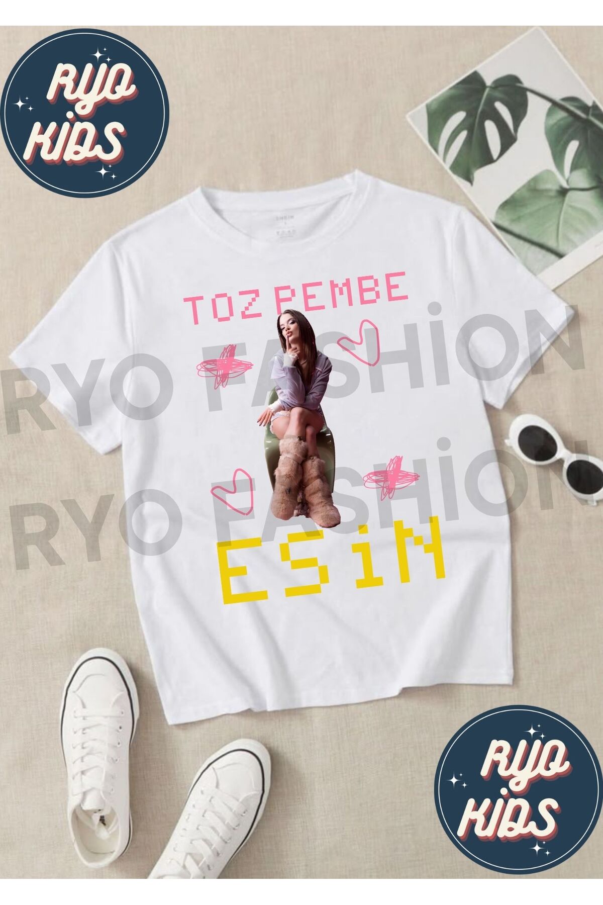 manifest powder pink solo zoktay mina inspired crescent sueda lidia design t-shirt 100% organic cotton white