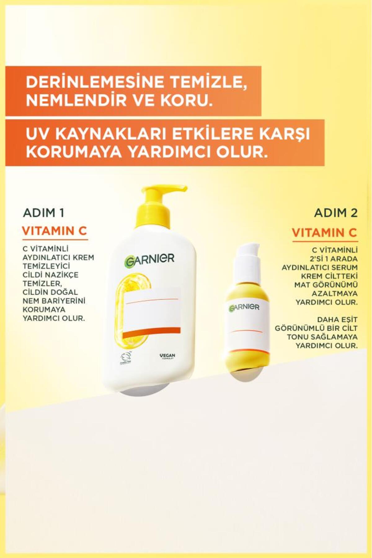 سرم کرم روشن کننده و ضد آفتاب ویتامین C دو در یک، UVA، UVB، کرم ضد آفتاب صورت 50 میلی لیتر