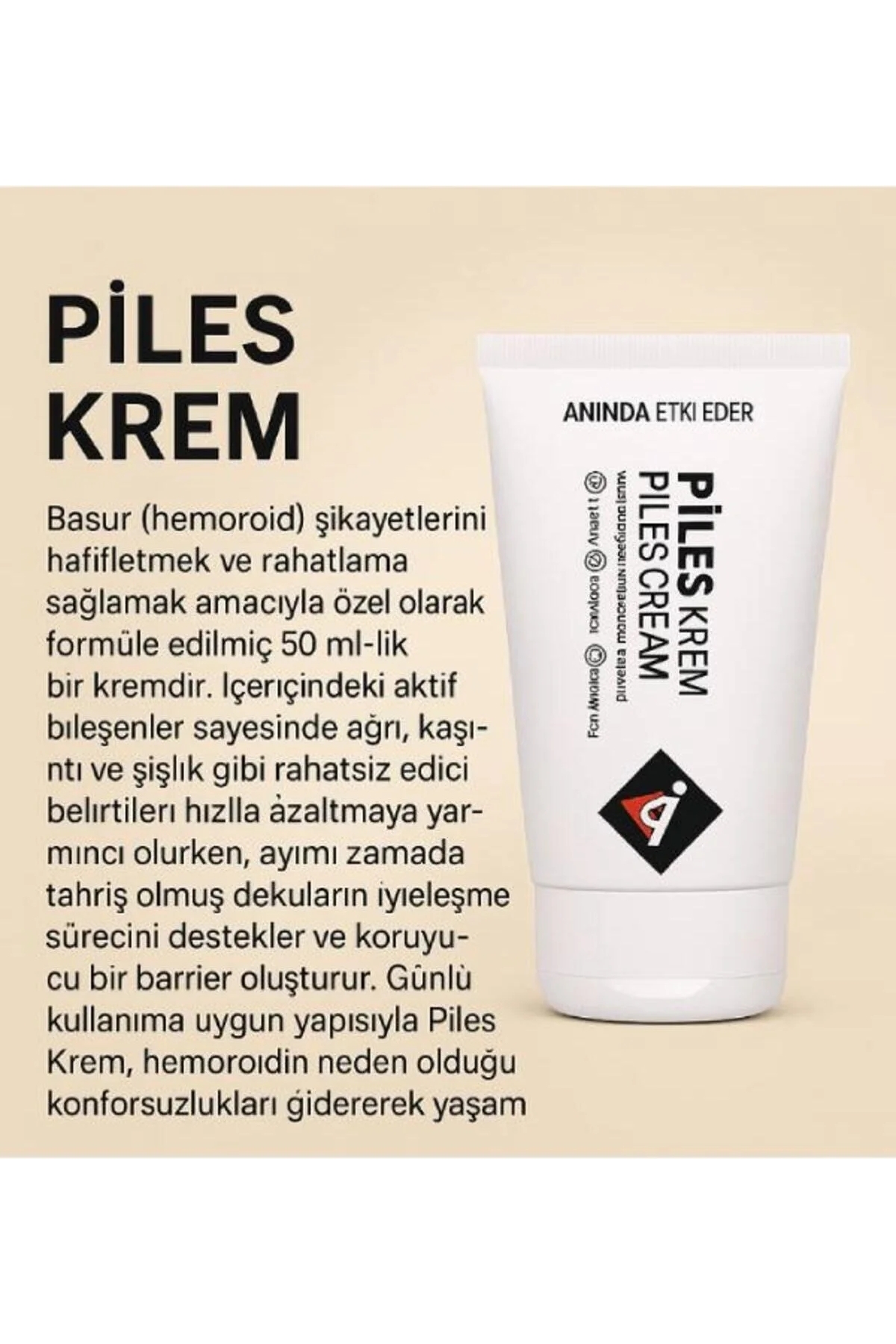 Piles Nız Için Yeni Formüllü Çözümünüz Bakım Kremi 50 ml x 2 Adet — GU-EYF-21841-AGC01 — تصویر 4 از 4