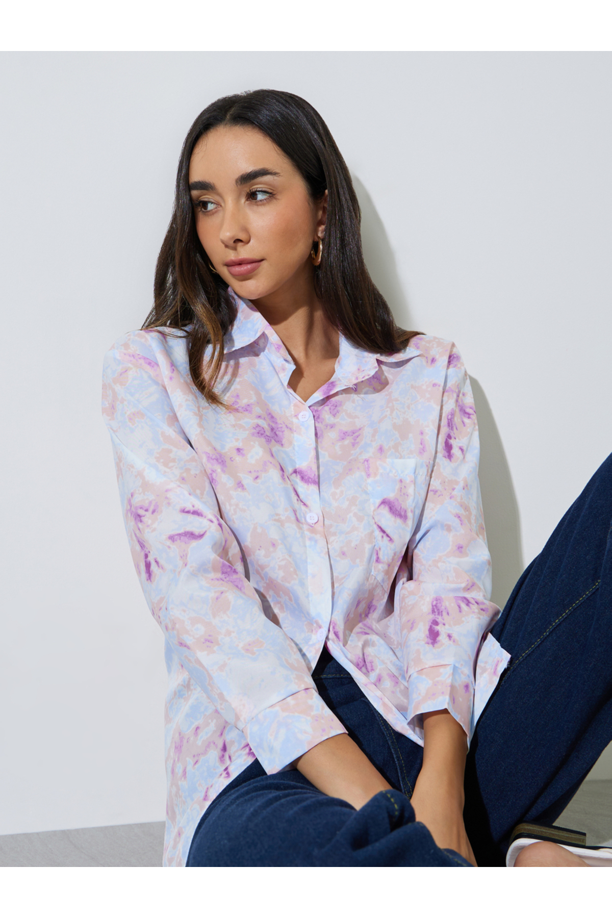 Styli Multi Tie-Dye Print Casual Shirt