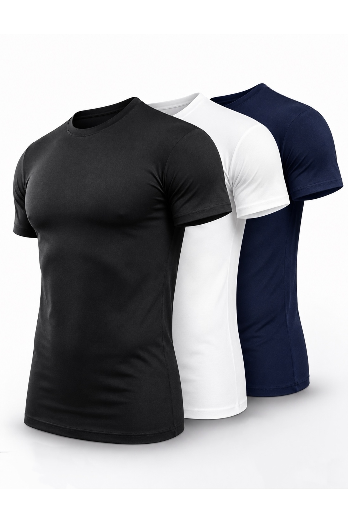 3-Pack Men's Premium Narrow Compression T-Shirt - Flexible & Breathable, Sports & Casual T-Shirt