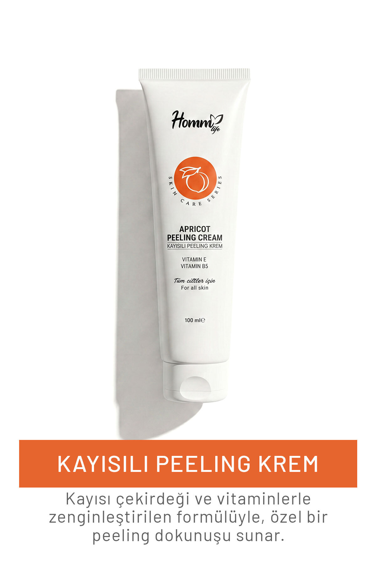 homm Kayısı Çekirdeği B5 ve E Vitaminli Peeling Krem 100 ml — TYC0BC6ACE1F93C572CC1D200