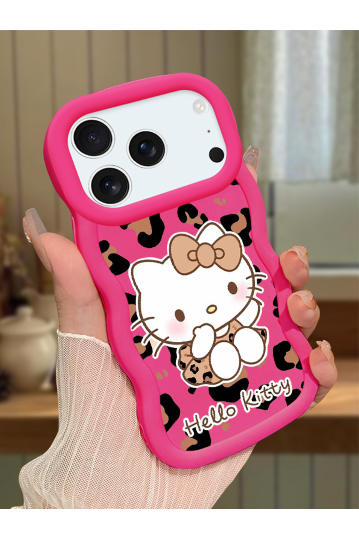 iPhone 17 Pro Max Compatible Case Camera Protector Red Silicone Couple Phone Case Kitty Pattern