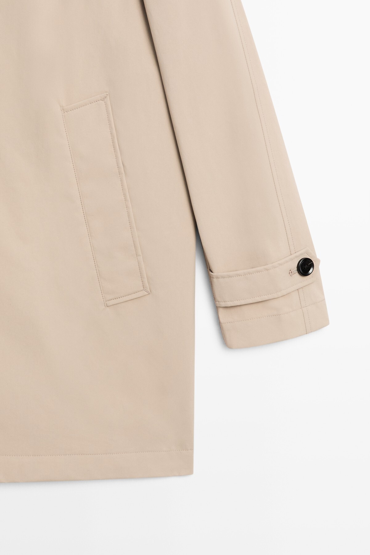 Massimo Dutti Hafif uzun trençkot görsel 7