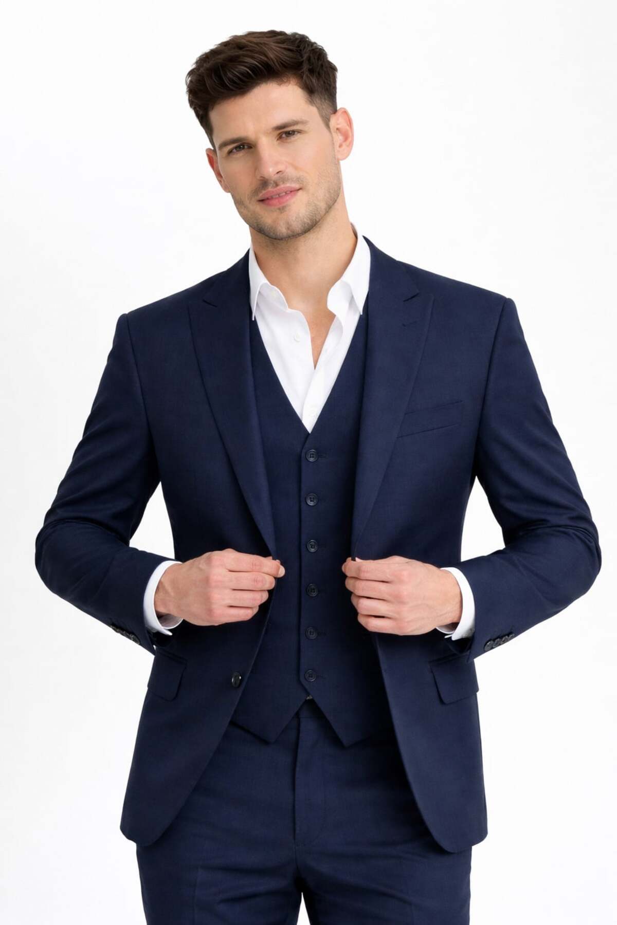 ModaPlaza Men's Argyle Vest Suit 3011