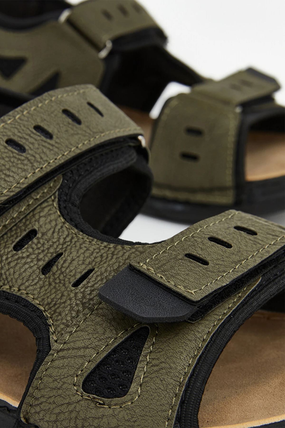 Ayakkabı Vakti Hafif Yumuşak Çift Cırtlı Erkek Outdoor Günlük Sandalet görsel 5