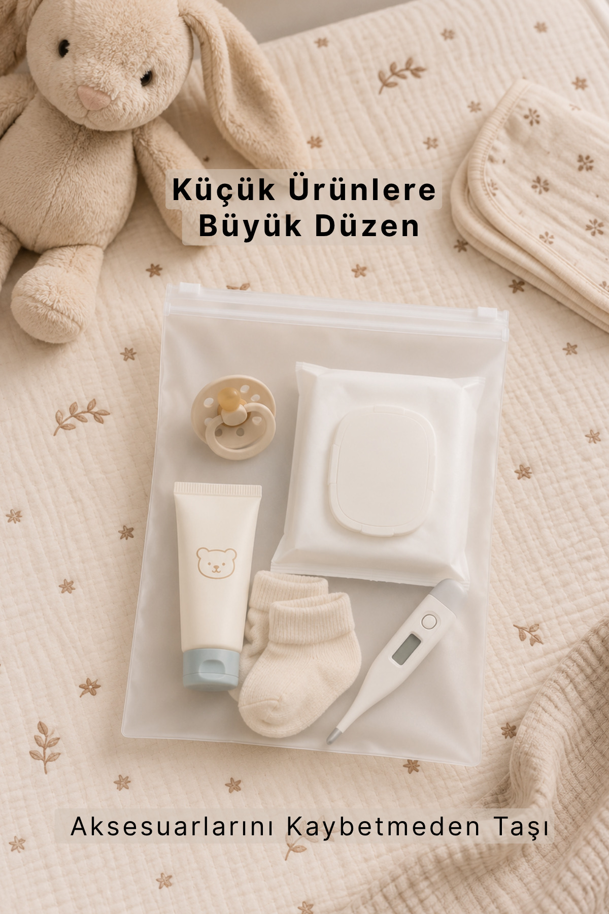 Fermuarlı Organizer 15x20 Cm | 10 Adet | Buzlu Şeffaf Kozmetik, Makyaj Çantası ve Çok Amaçlı Torba — بی‌رنگ PS-FO-1520-10 — تصویر 2 از 8