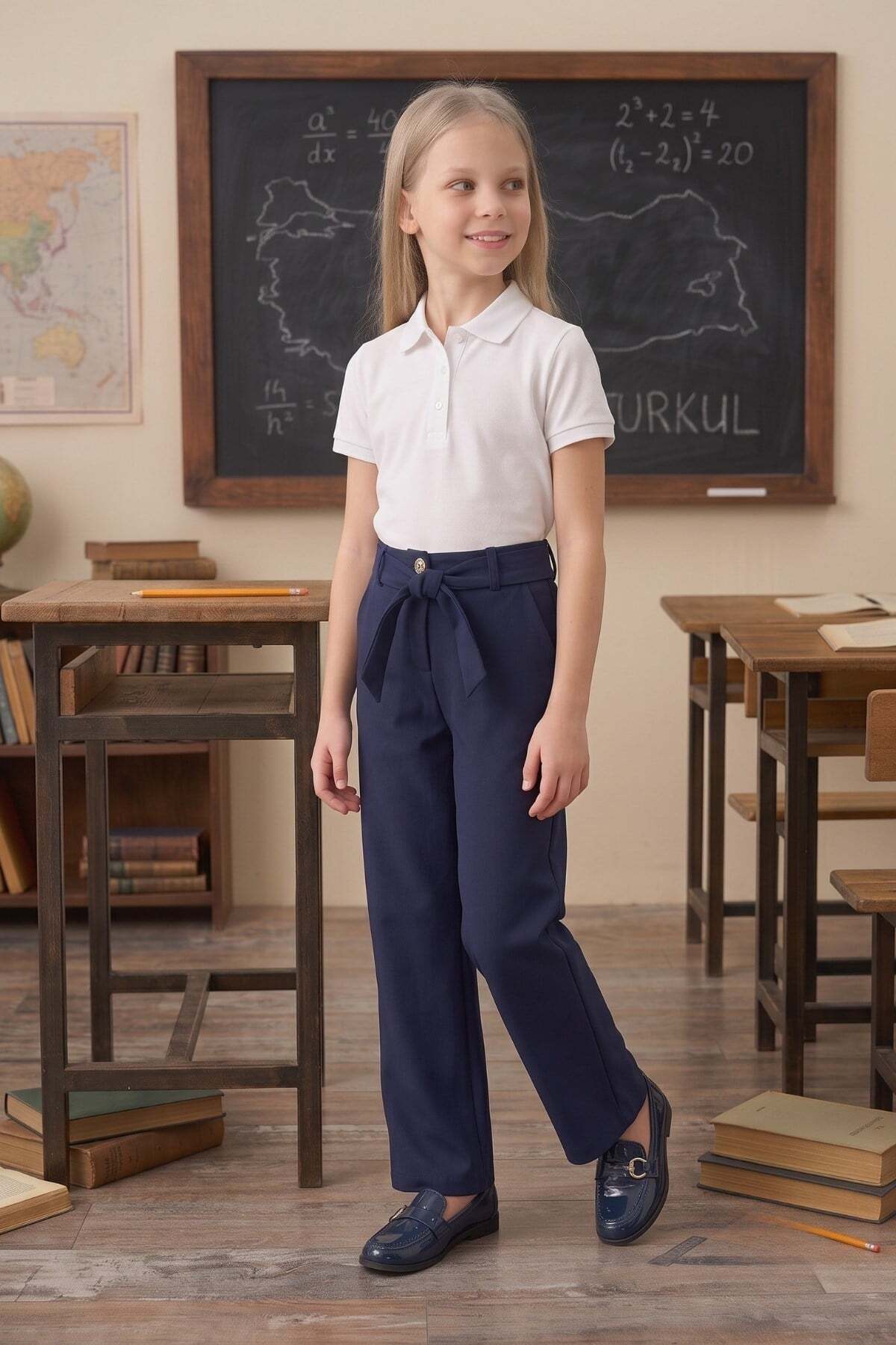 NEWKİDS ŠKOLSKI PANTALONI ZA DEVOJČICE U ŠPANJOLSKOM STILU