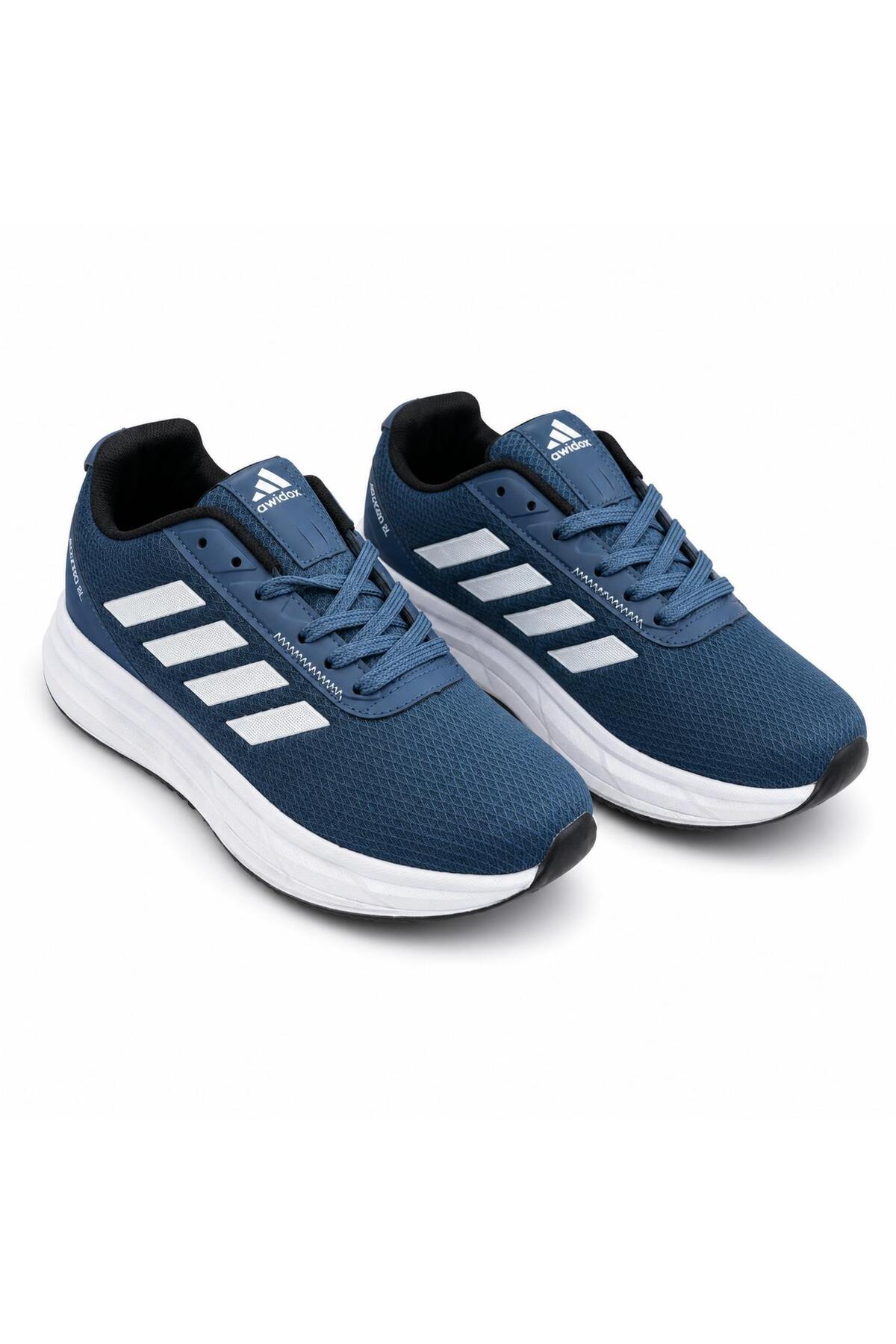 کفش ورزشی مردانه سبک وزن مخصوص پیاده‌روی و دویدن مدل Indigo Blue Mesh از برند Awidox — آبی SPORAYAKKABI — تصویر 2 از 5