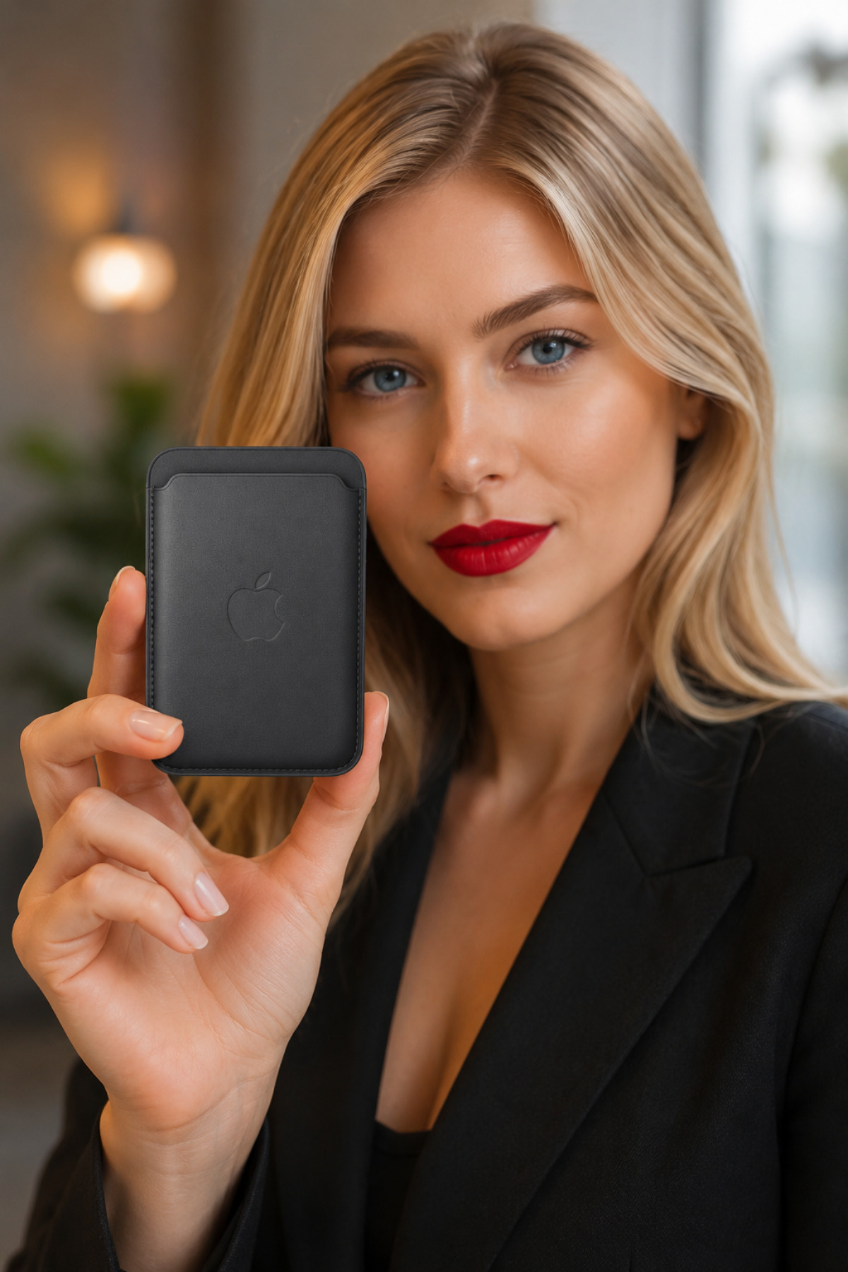 L'eDoren Iphone Uyumlu Telefon Arkası Magsafe Deri Cüzdan Kartlık İos Ölçüleri 10x6cm görsel 7