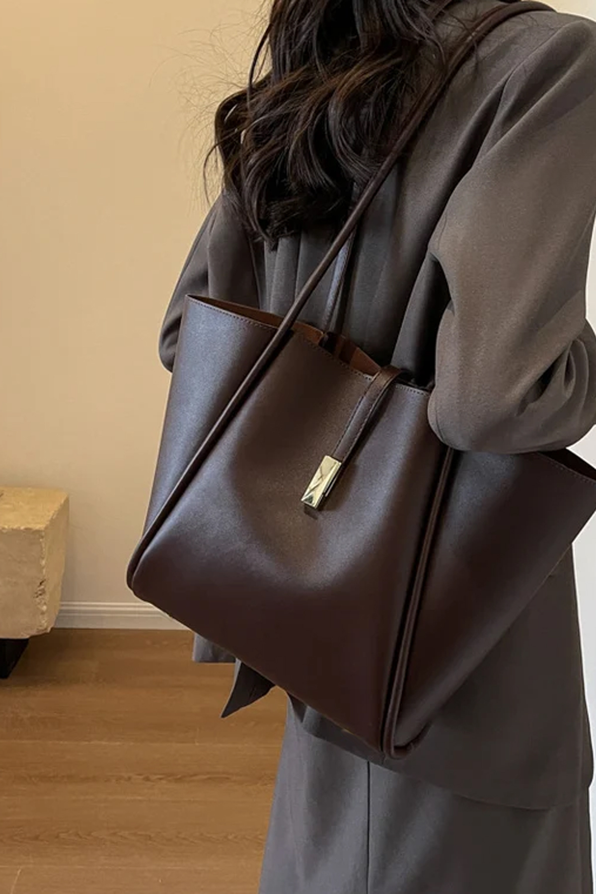 HONEY BAG Costa Zipper Detailed Hand and Shoulder Bag