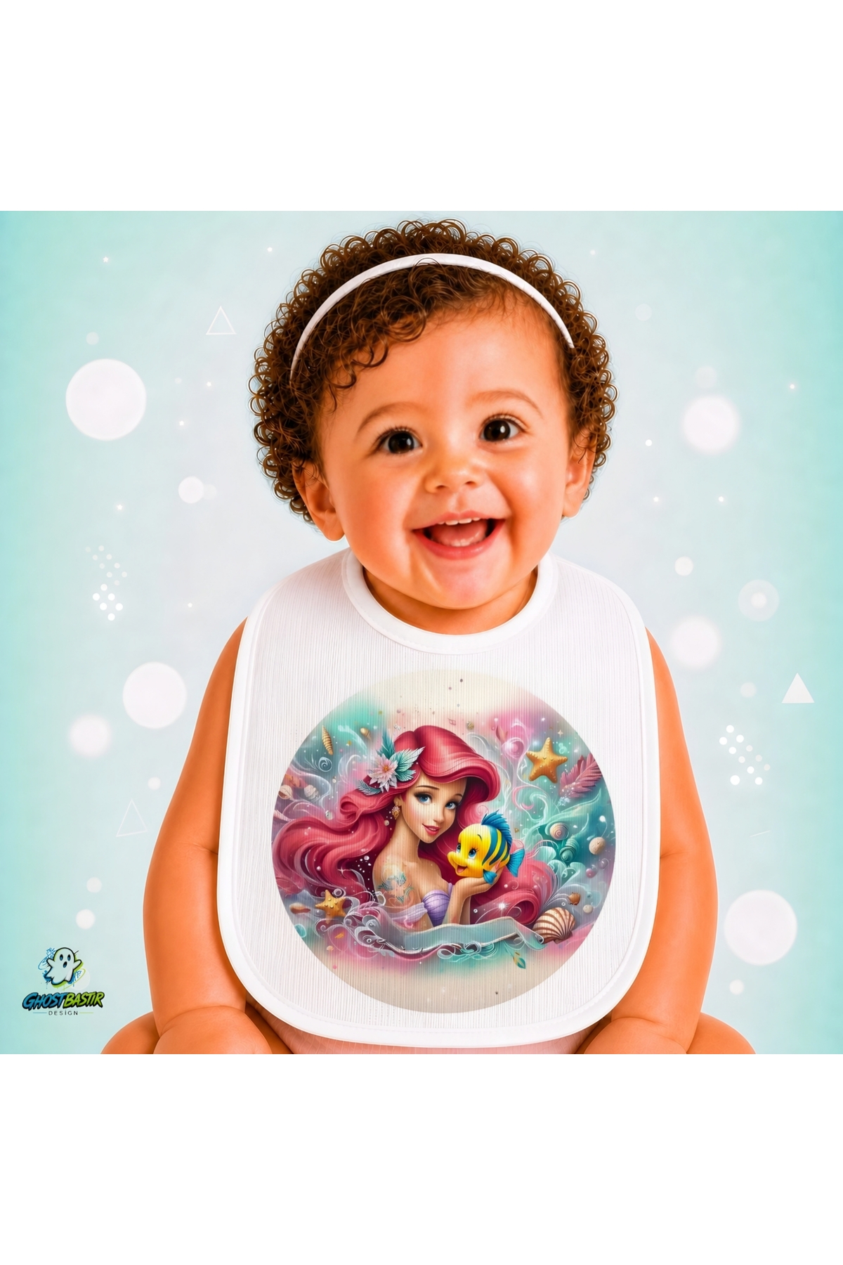 Ariel Keten Bebek Mama Önlüğü – Yumuşak, Emici, Yıkanabilir, Özel Tasarım P005