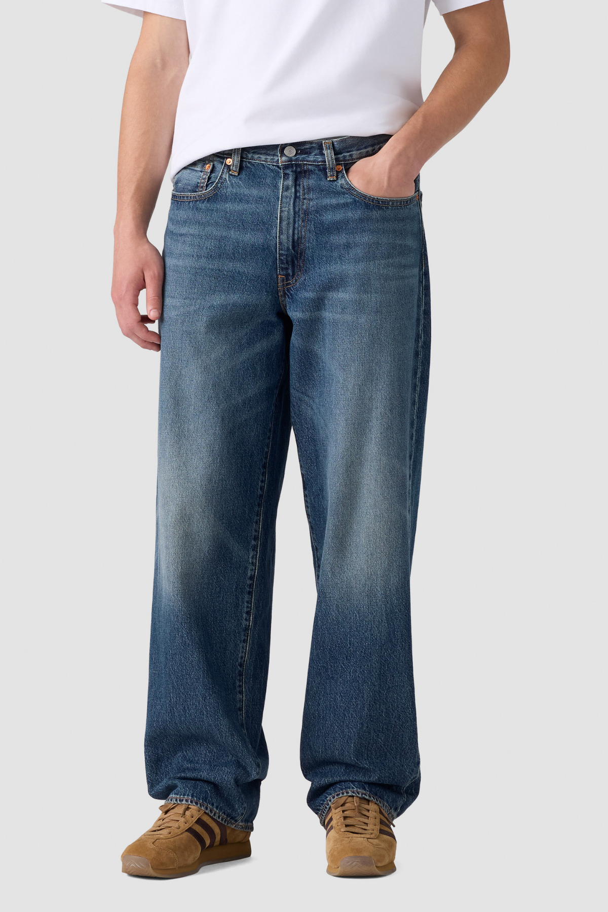 578 Baggy Varnished Tarnish Med Indigo Erkek Jean
