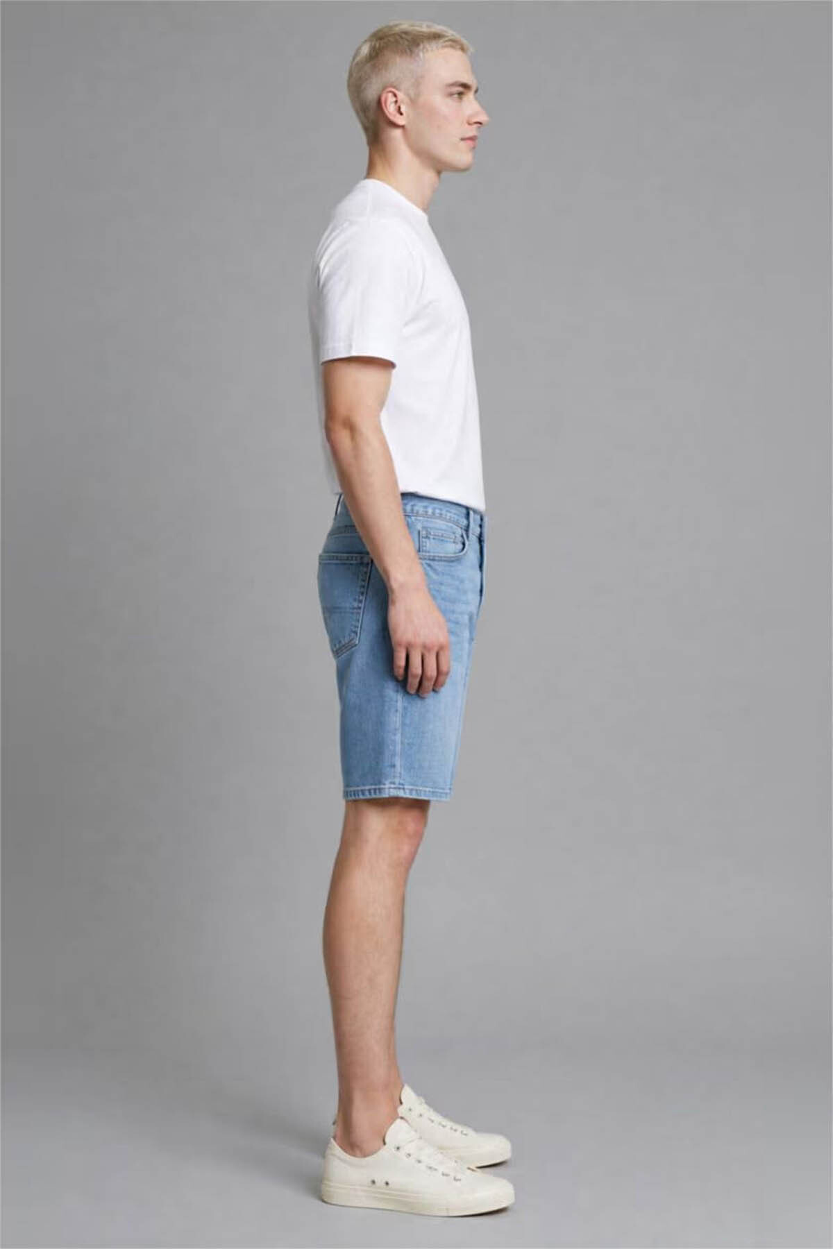 DeFacto Regular Fit Mavi Pamuklu Jean Bermuda Şort G8666AX26SM görsel 6