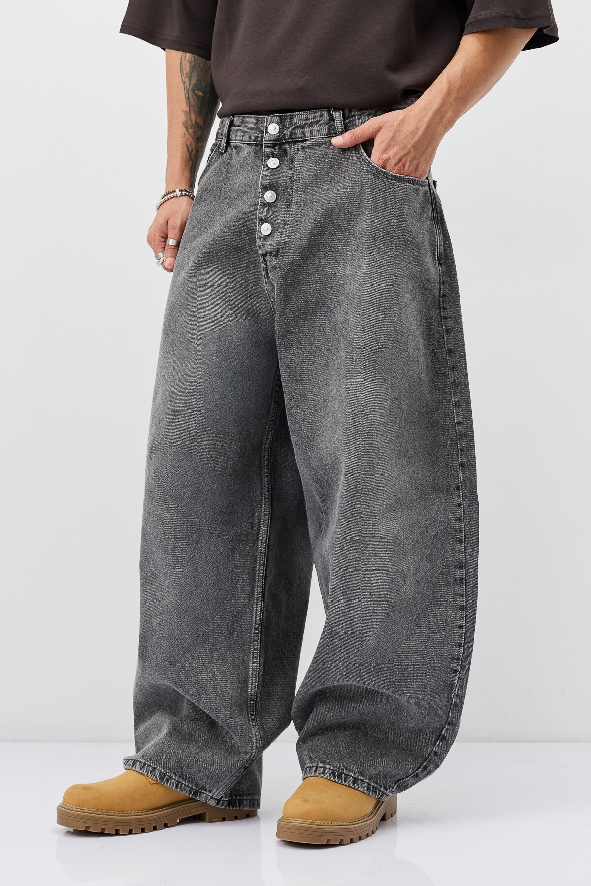 VAMOSCLO Barrel Fit Jeans görsel 4