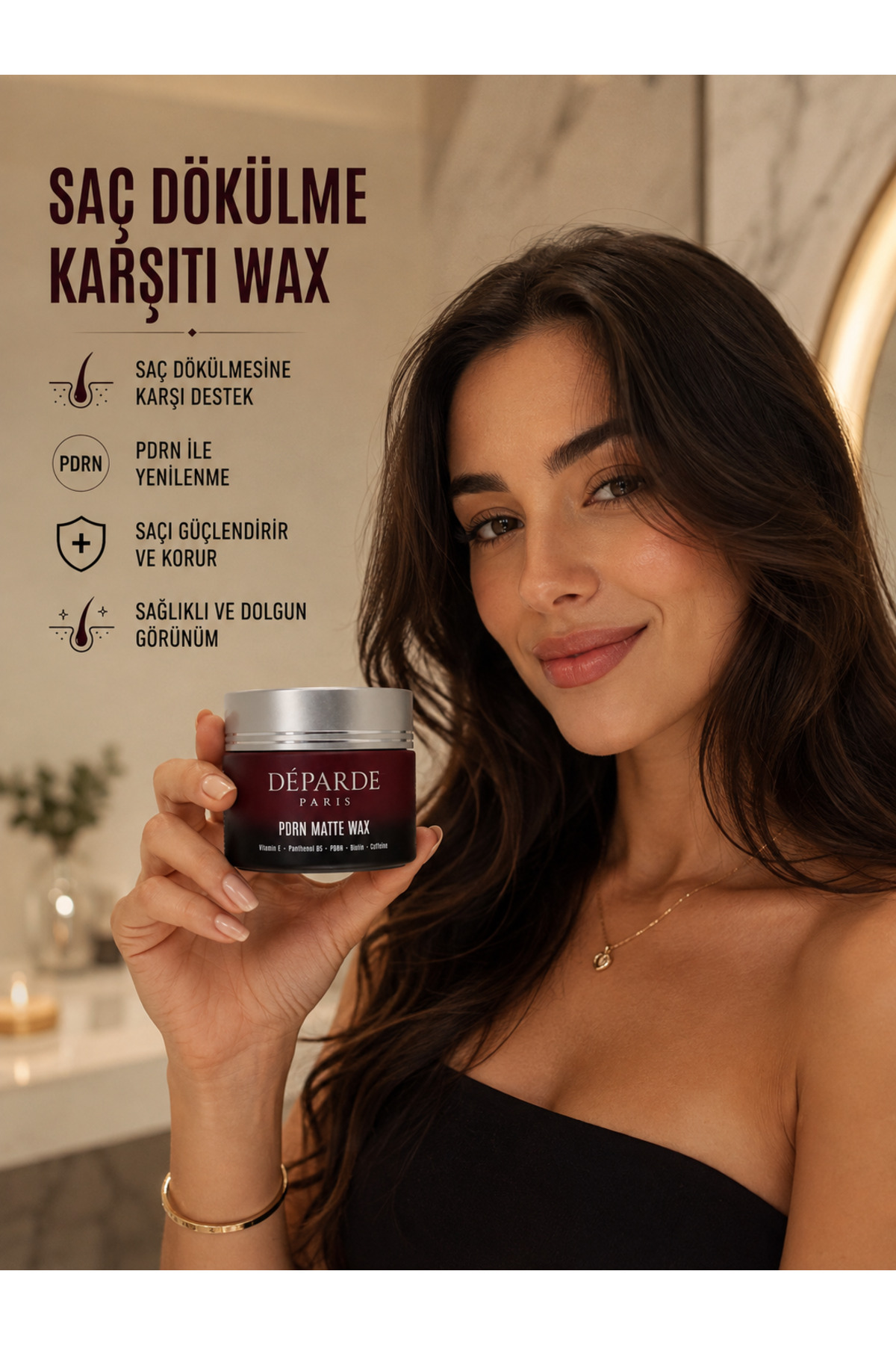 Saç dökülme karşıtı ve saç besleyici Matt wax 100ml — 01 — تصویر 3 از 6