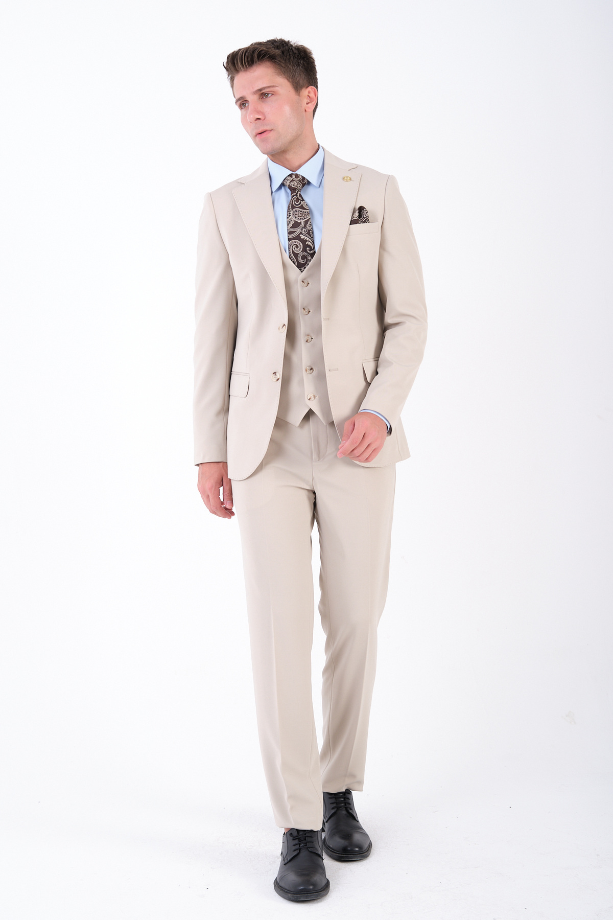 The Tailor Classics Erkek 3'lü Takım Elbise - Erkek Ceket Pantolon Yelek görsel 4