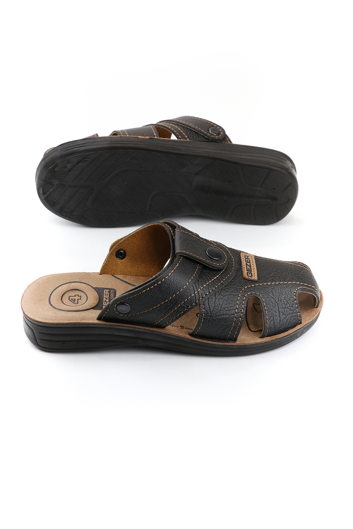 GEZER Yazlık Erkek Çıtçıtlı Ayarlanabilir Terlik-Sandalet görsel 5