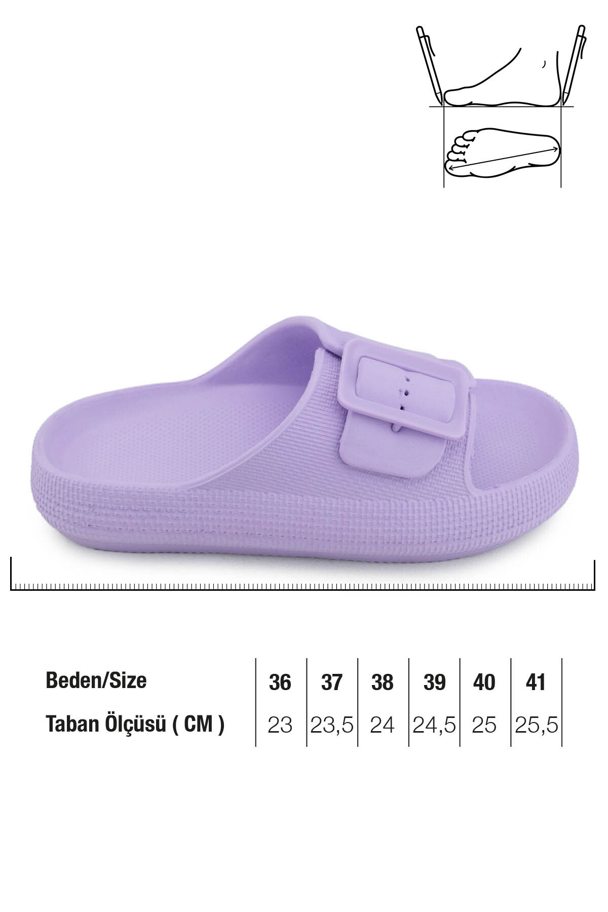 GEZER Kadın Yazlık Tek Toka Ayarlanabilir Eva Banyo Bahçe Havuz Plaj Terlik görsel 3
