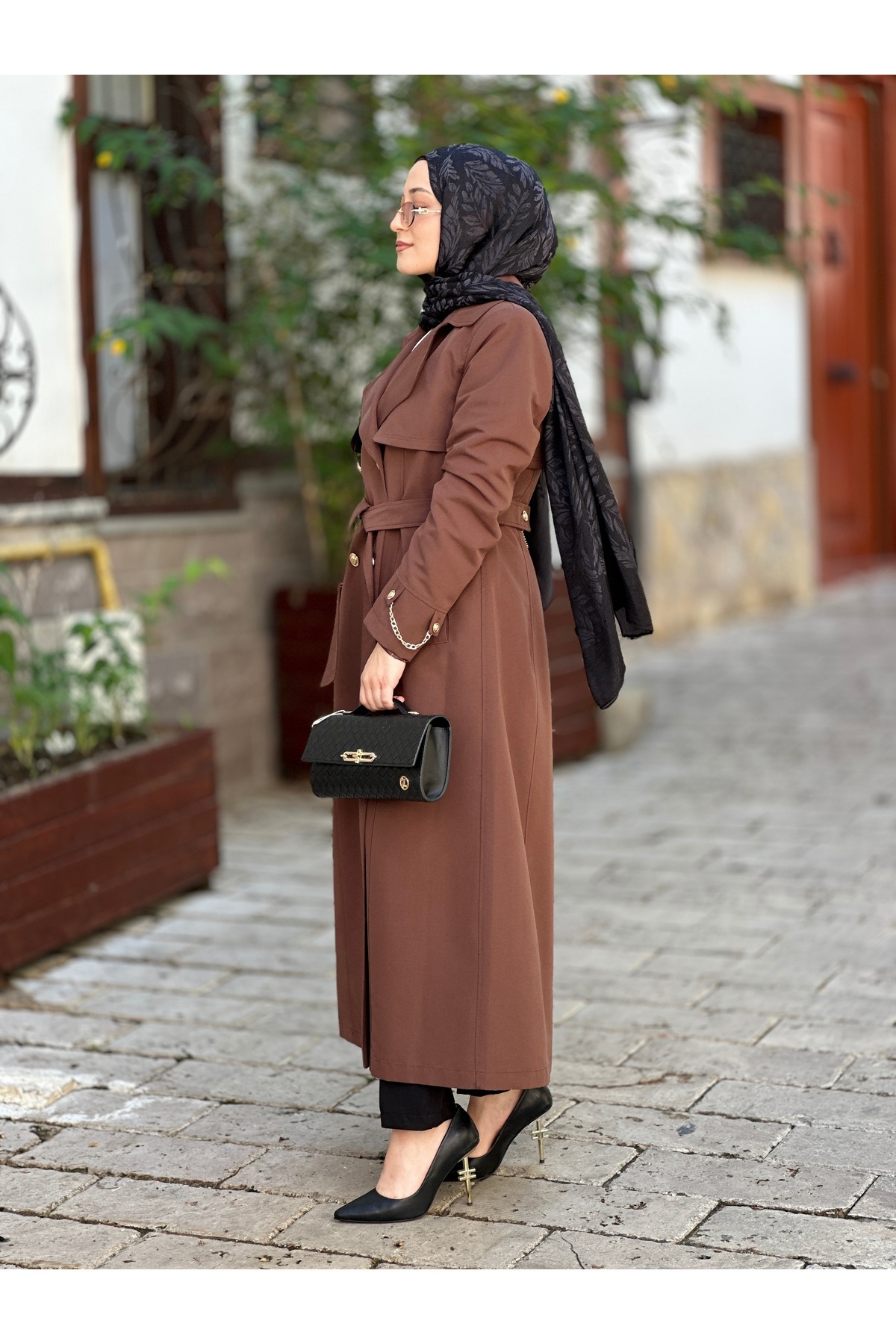 Zühre Zincir Detaylı Trenç 13560 görsel 4