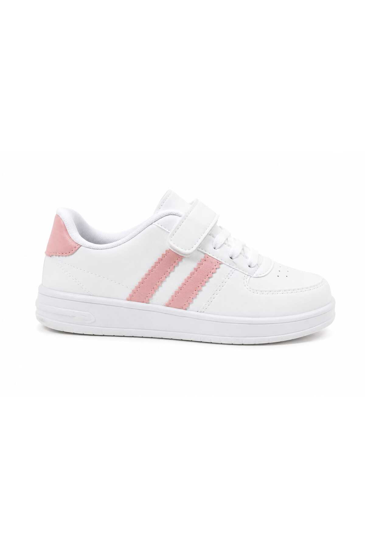 GAK RUN Unisex Cırtlı Rahat Günlük BEYAZ PUDRE Sneaker Spor Ayakkabı 002000 görsel 3