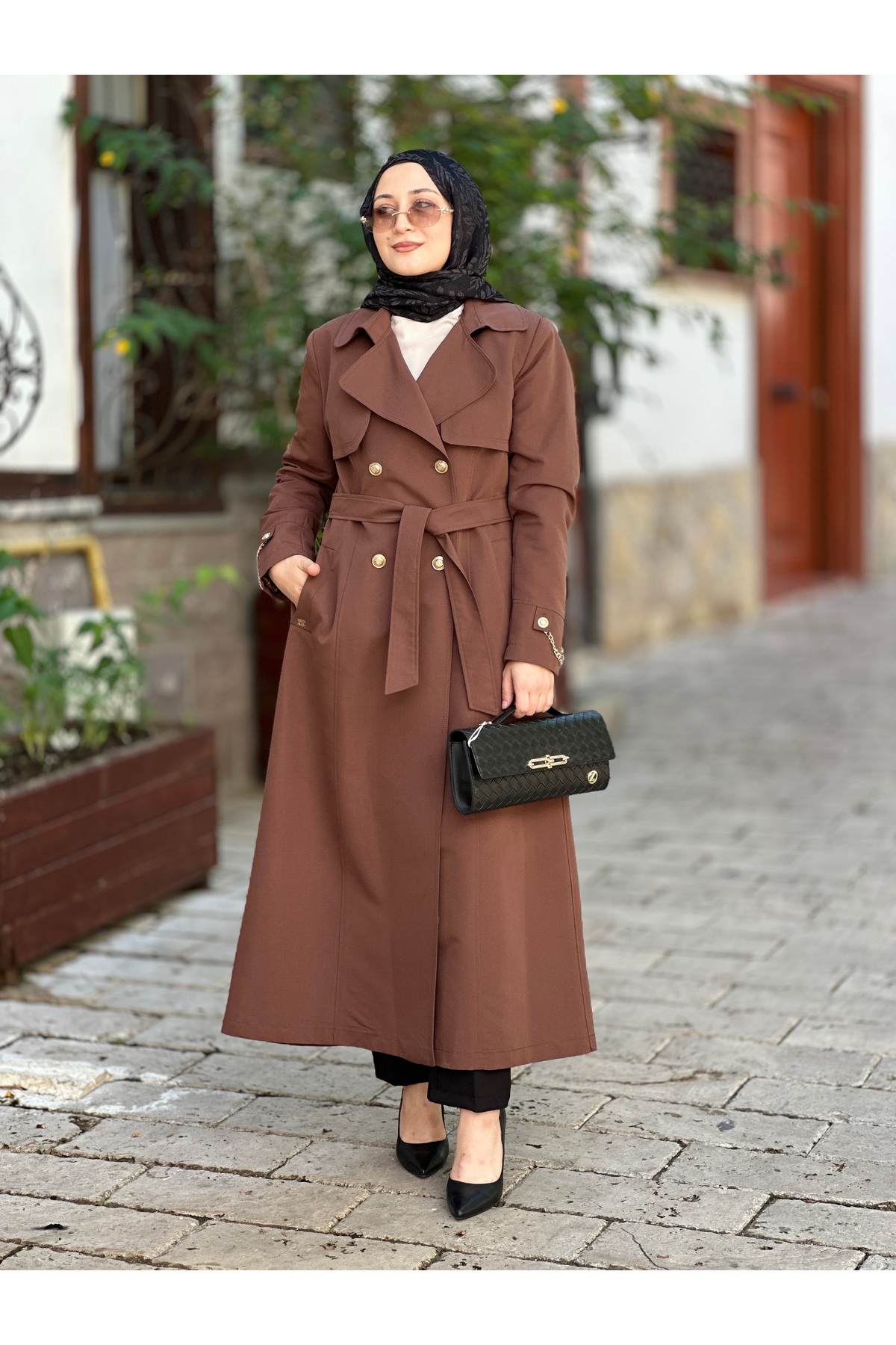Zühre Zincir Detaylı Trenç 13560 görsel 2