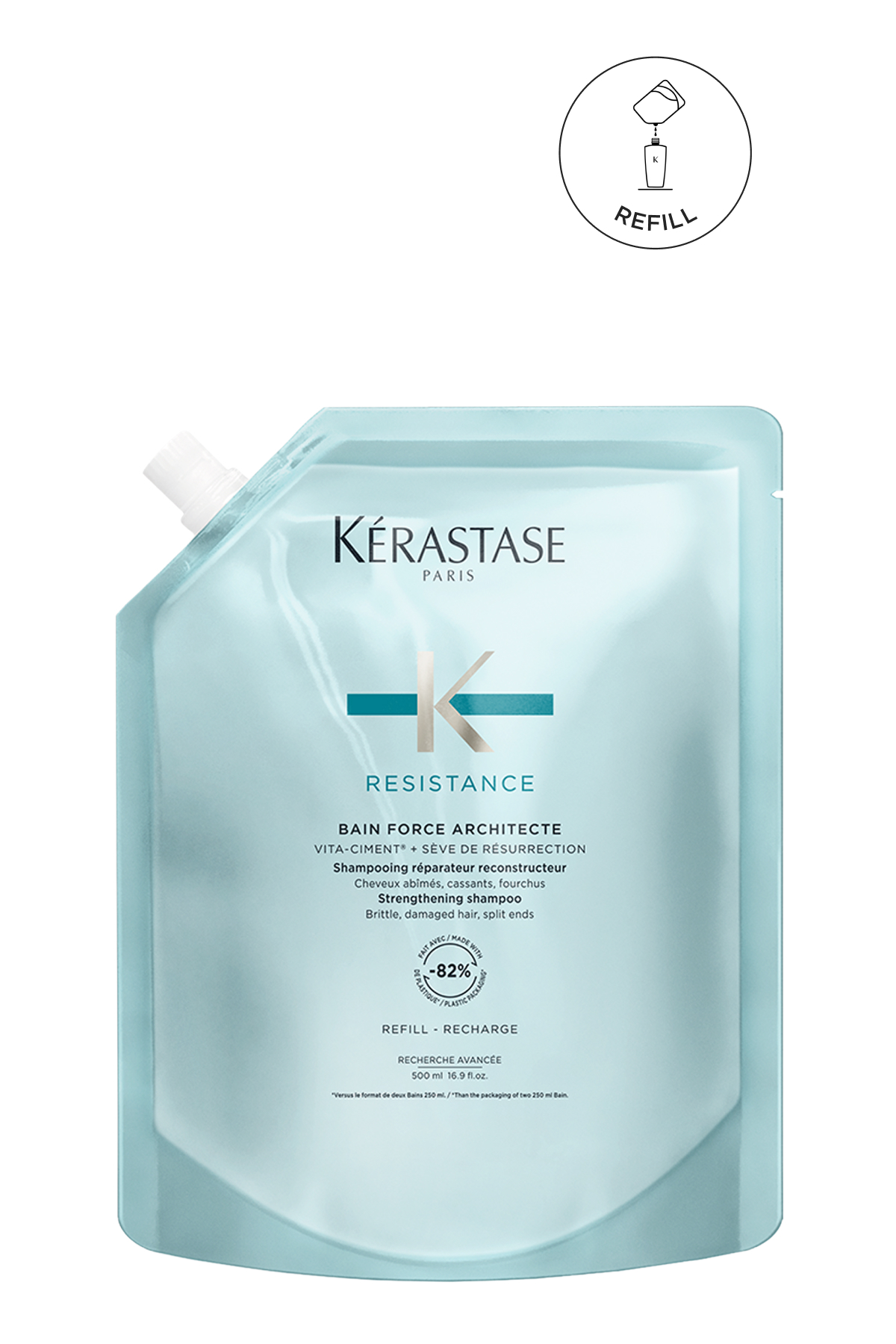 Kerastase Resistance Bain Force Architecte Zayıf Ve Yıpranmış Saçlar Için Onarıcı Şampuan 500ml — E3838902