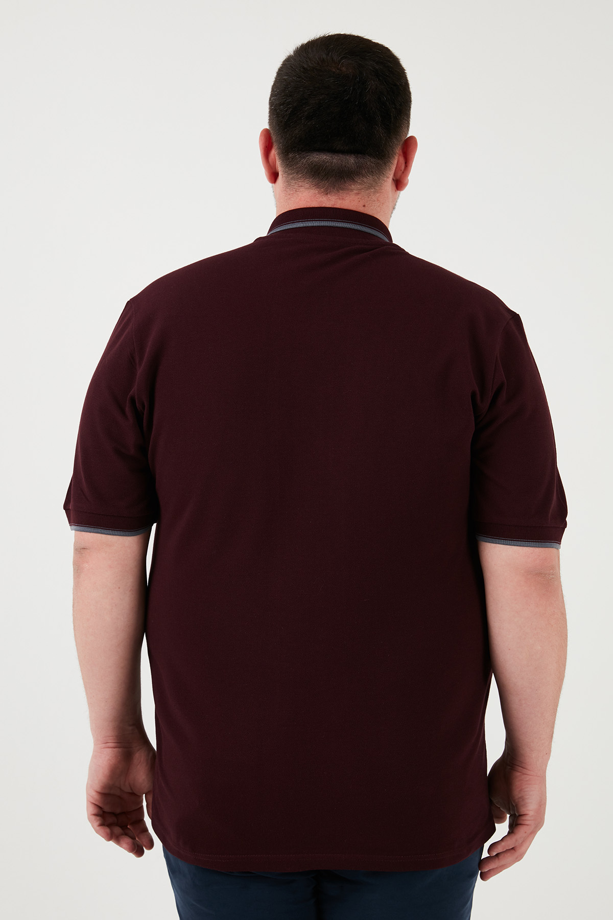 Buratti Büyük Beden Pamuklu Regular Fit Polo Yaka T Shirt Erkek Polo Yaka T Shirt 5902118b görsel 6