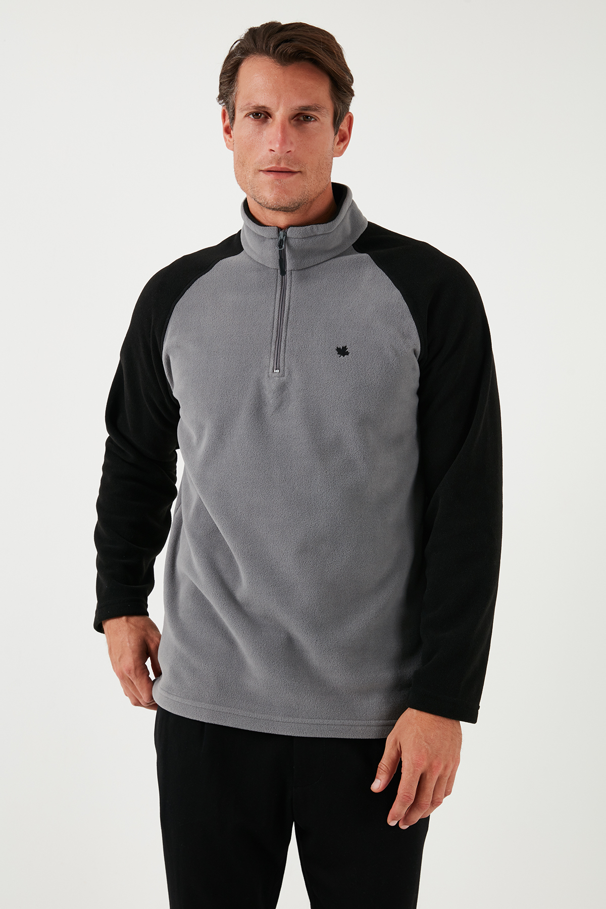 Buratti Slim Fit Yarım Fermuarlı Soğuk Geçirmez Kışlık Şardonlu Polar Erkek POLAR 5906055 görsel 5