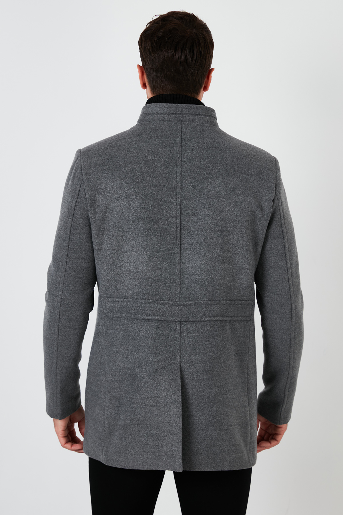 Buratti Slim Fit Pamuklu Kaşe Kaban Erkek KABAN 5841012 görsel 5
