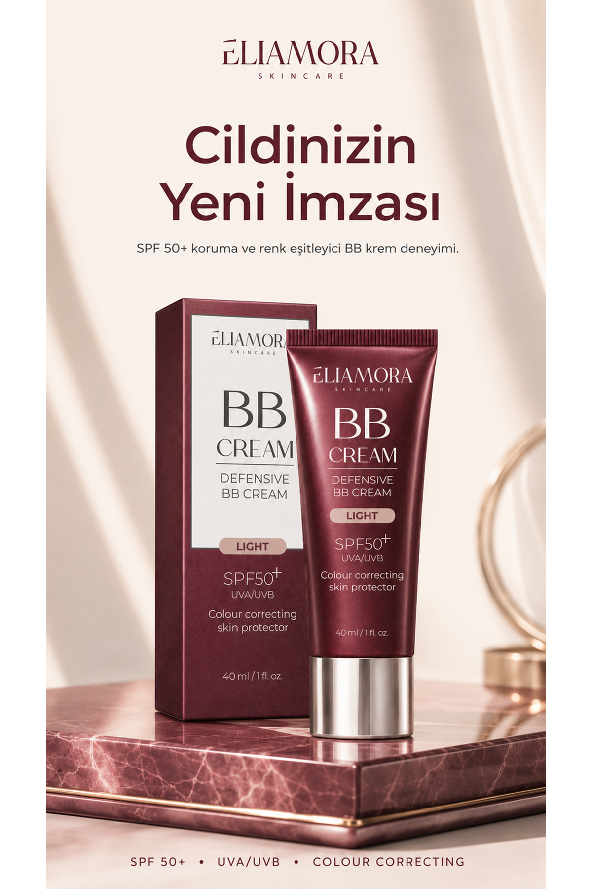 Bb Cream +50 SPF High Protective Light — مشکی bbcream0001 — تصویر 6 از 7
