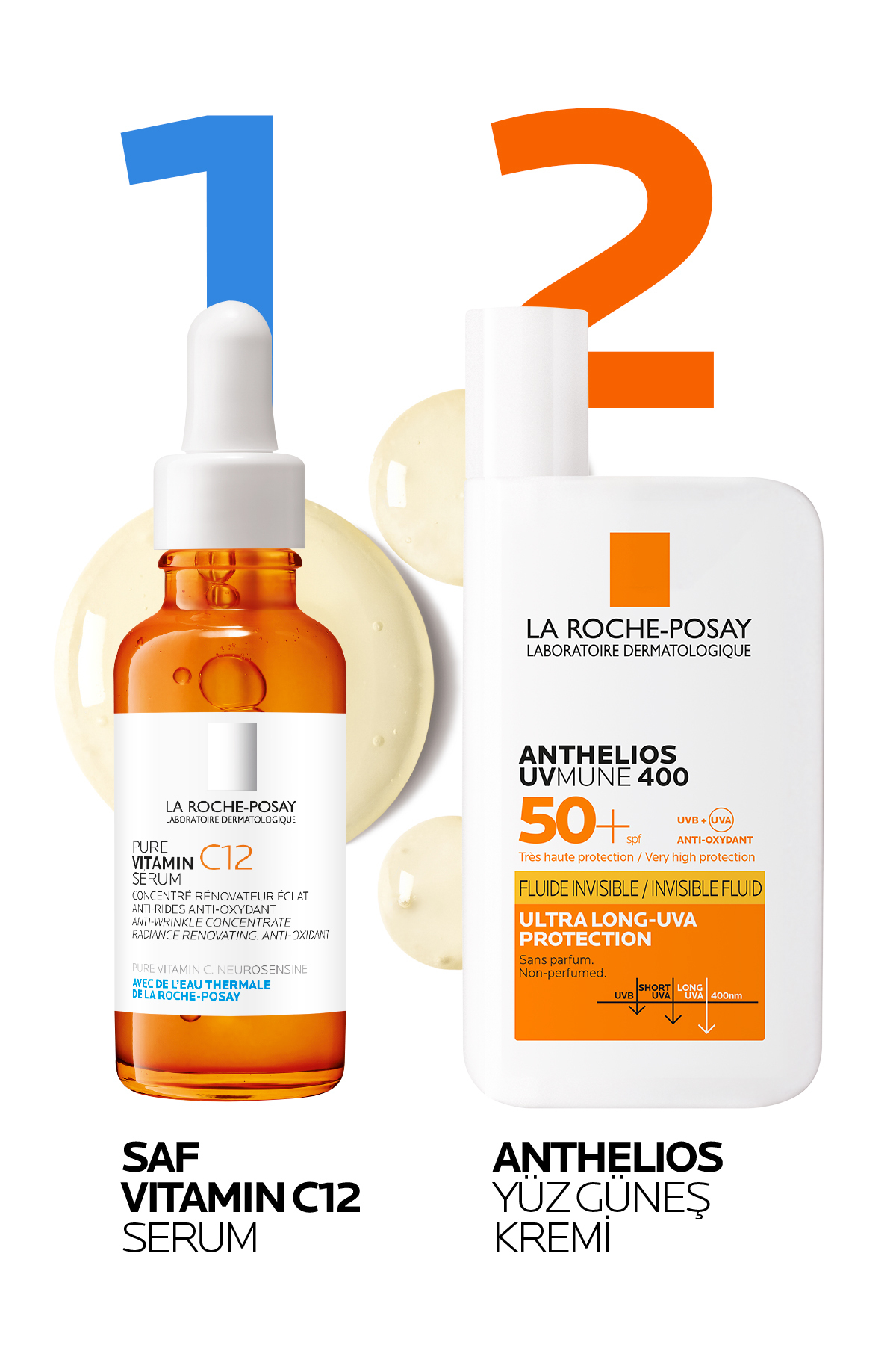 Saf C12 Vitamini Hassas Cilt Tipleri İçin C Vitamini İçerikli Işıltı Veren Antioksidan Serum 30 ml — La Roche Posay Vitamin — تصویر 7 از 8
