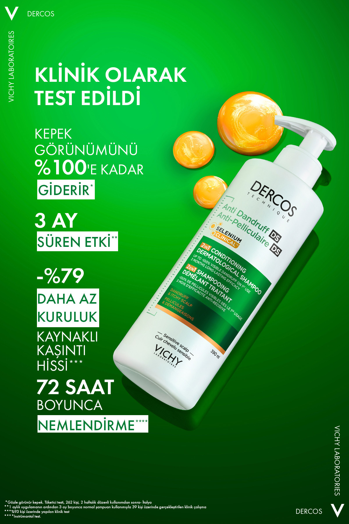 Dercos Hyalüronik Asit İçeren Kepek Karşıtı & Nemlendirici 2'si 1 Arada Şampuan 390 ml — 3337875902373 — تصویر 6 از 9