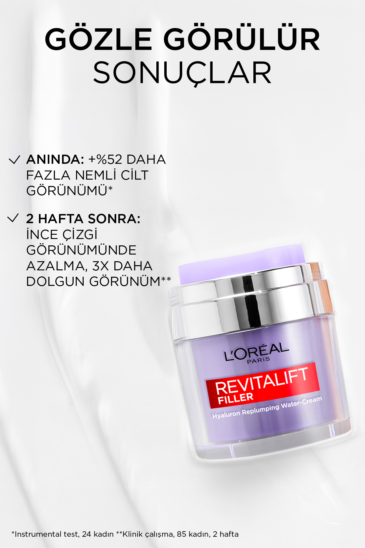 Revitalift Filler Pressed Jar Nemlendirici Krem + Glotion Doğal Işıltı 901 Fair Glow 40 ml — PKTPRESSCREAMAKYAJ3 — تصویر 7 از 9