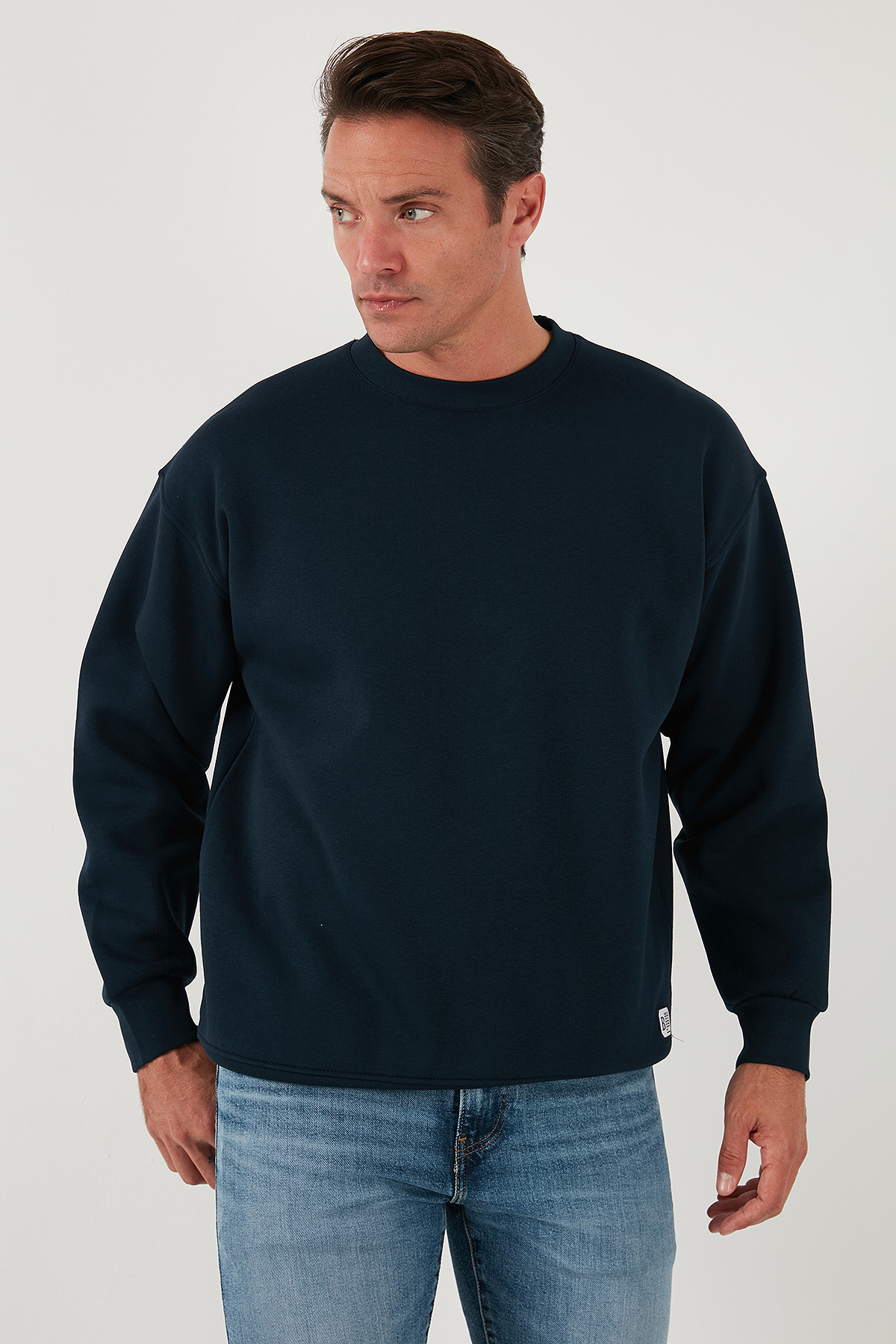 Buratti Regular Fit Bisiklet Yaka Pamuklu İçi Tüylü Yumuşak Şardonlu Sweat Erkek SWEAT 5905255 görsel 5