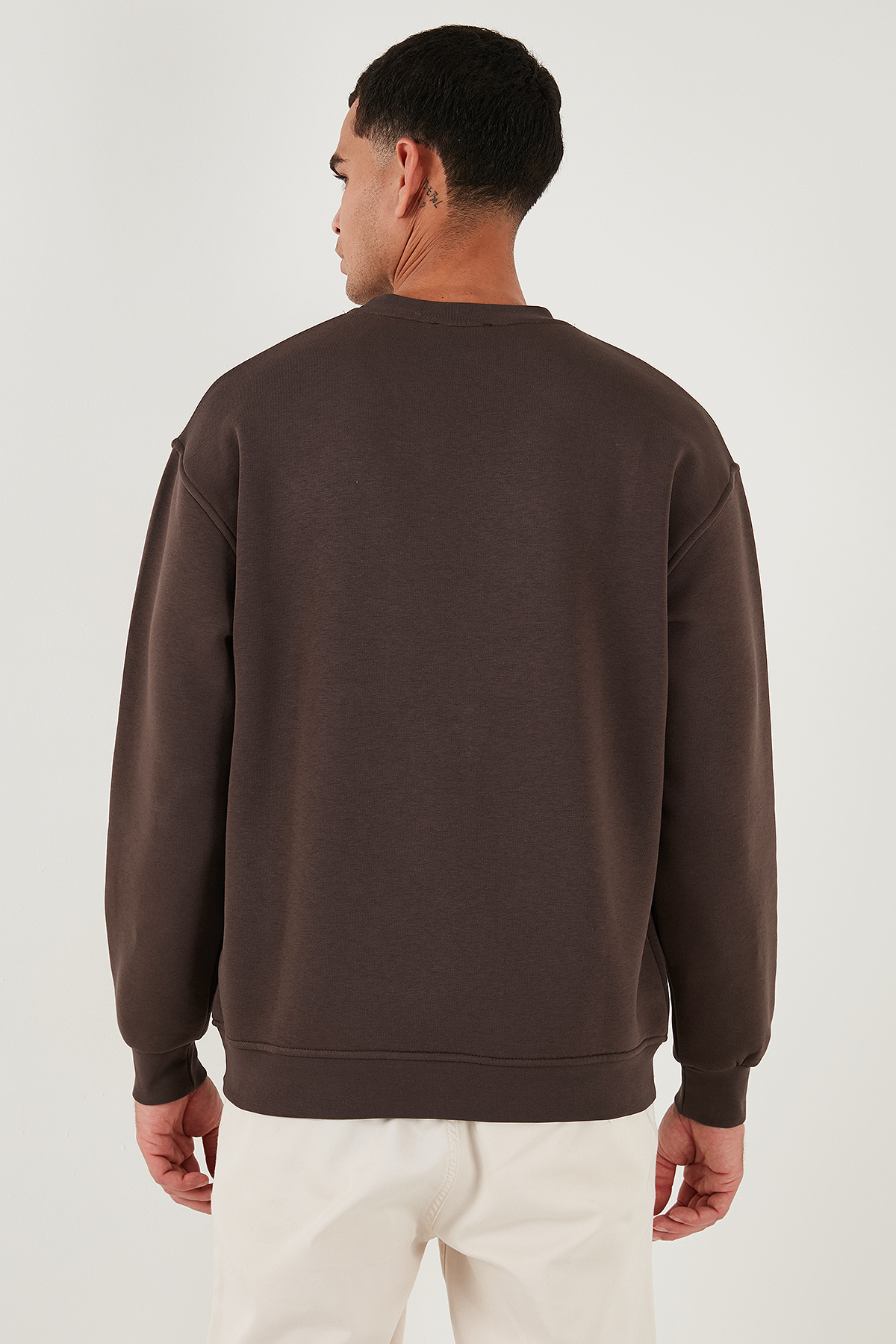 Buratti Regular Fit Bisiklet Yaka Pamuklu İçi Tüylü Yumuşak Şardonlu Sweat Erkek SWEAT 5905255 görsel 6