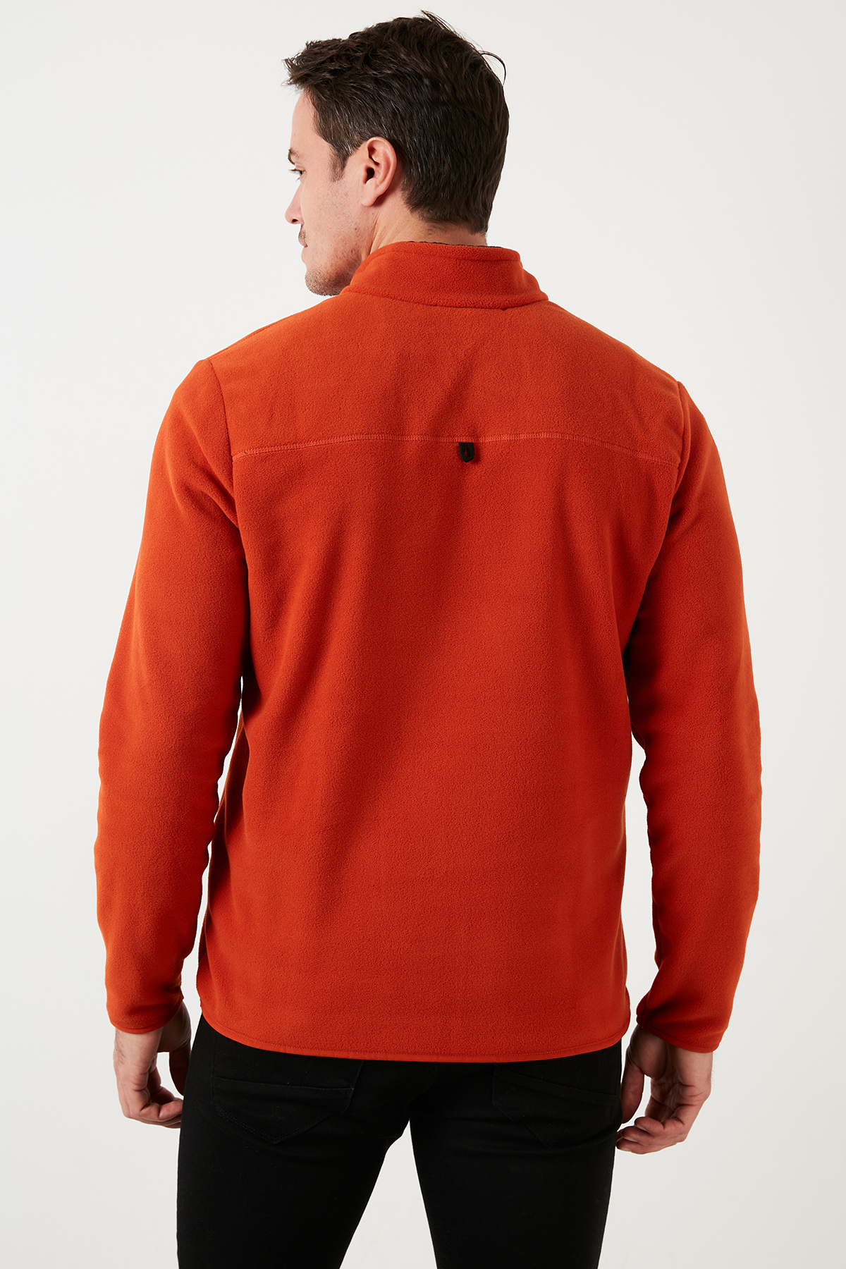 Buratti Slim Fit Anti-Pilling Tüylenme Yapmayan Bato Yaka Soğuk Geçirmez Şardonlu Polar Erkek POLAR görsel 5