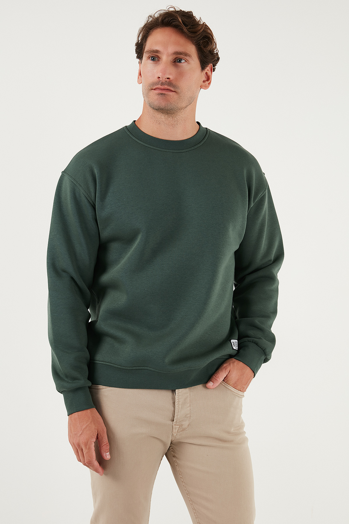 Buratti Regular Fit Bisiklet Yaka Pamuklu İçi Tüylü Yumuşak Şardonlu Sweat Erkek SWEAT 5905255 görsel 3