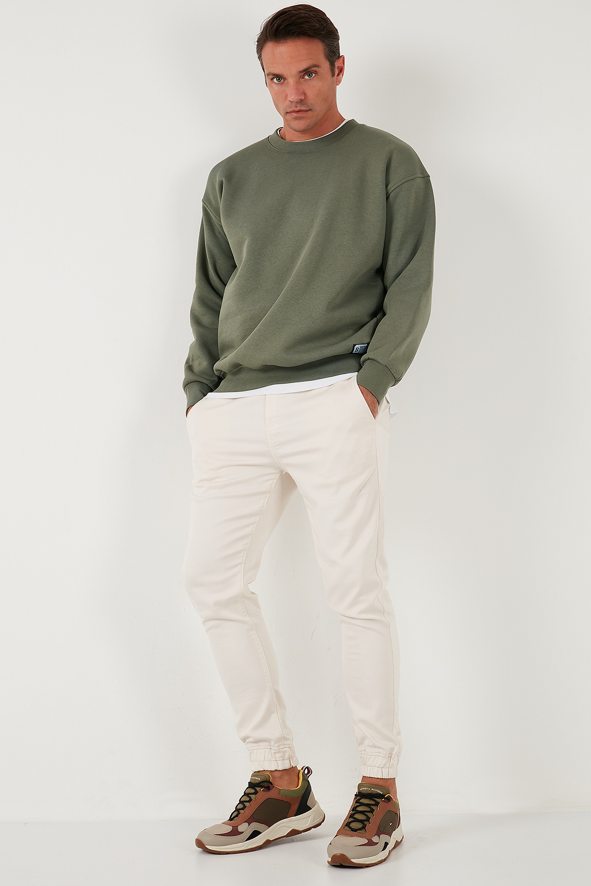 Buratti Regular Fit Bisiklet Yaka Pamuklu İçi Tüylü Yumuşak Şardonlu Sweat Erkek SWEAT 5905255 görsel 3