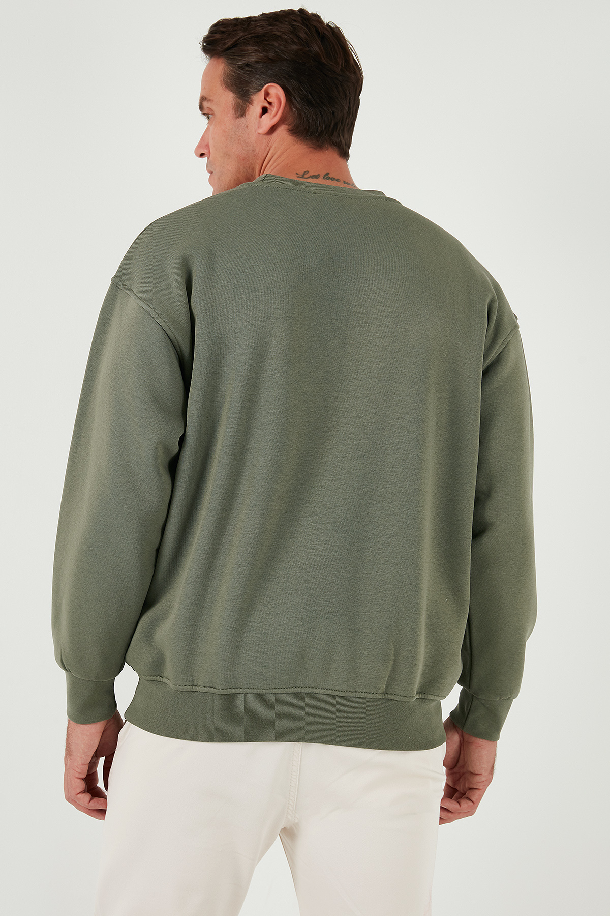 Buratti Regular Fit Bisiklet Yaka Pamuklu İçi Tüylü Yumuşak Şardonlu Sweat Erkek SWEAT 5905255 görsel 7