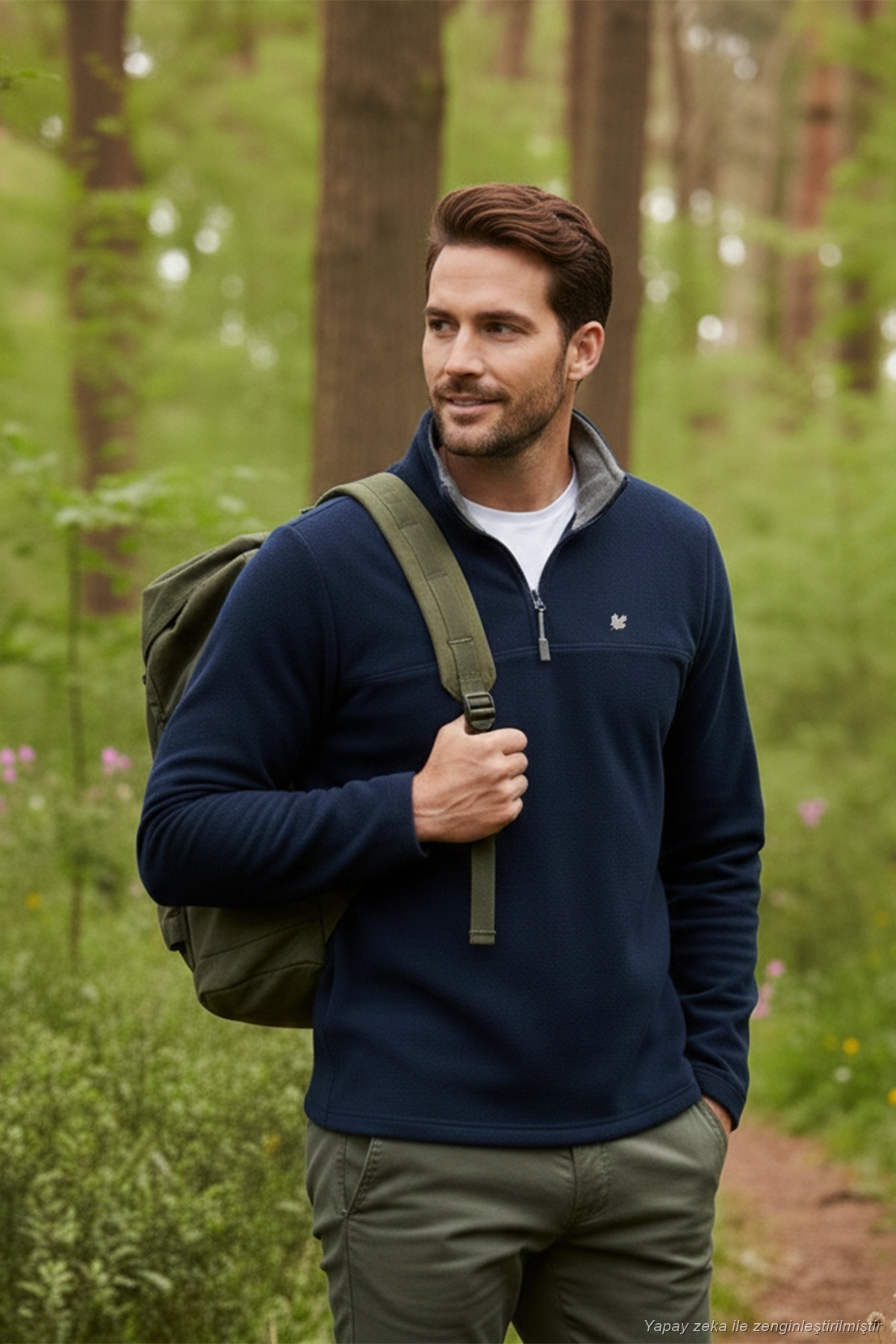 Buratti Slim Fit Anti-Pilling Tüylenme Yapmayan Bato Yaka Soğuk Geçirmez Şardonlu Polar Erkek POLAR