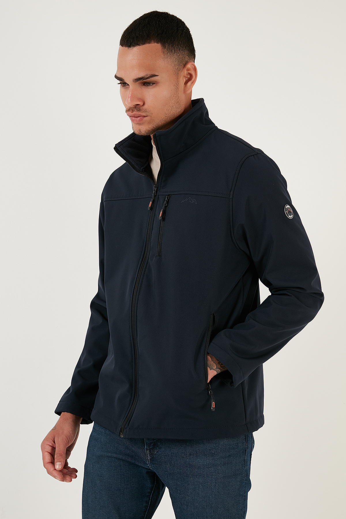 Su Itici Slim Fit Dik Yaka Softshell Ince Mont Erkek Mont 649003 — سرمهای