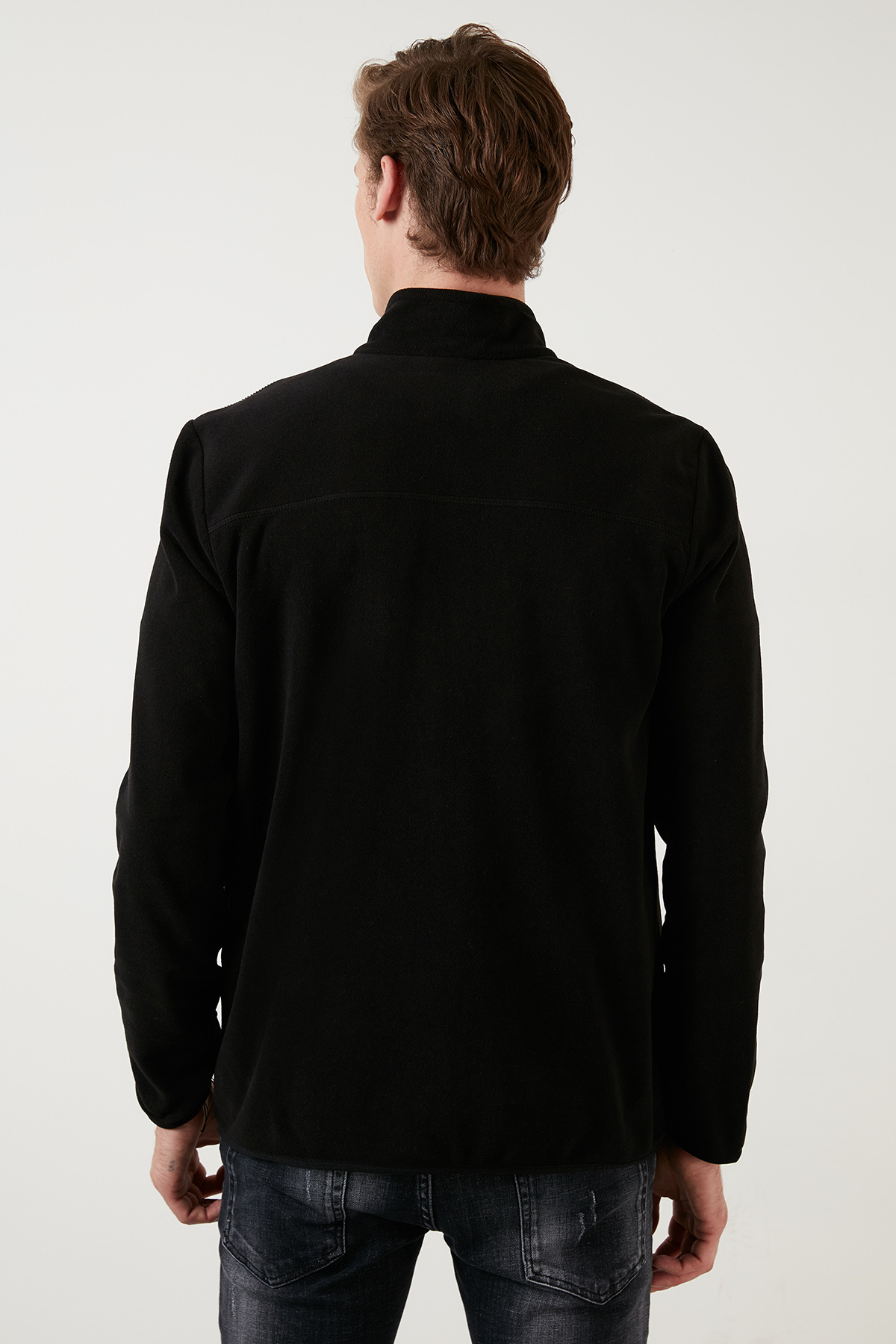 Buratti Slim Fit Fermuarlı Cepli Dik Yaka Soğuk Geçirmez Polar Hırka Erkek HIRKA 5906028 görsel 5