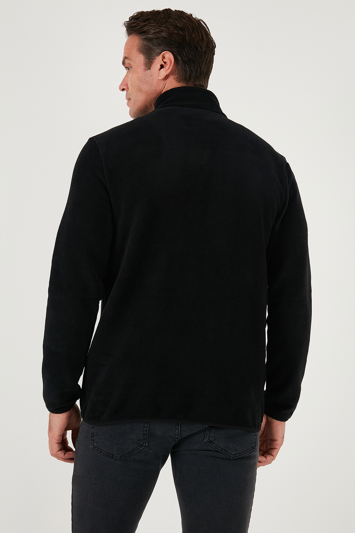 Buratti Slim Fit Yarım Fermuarlı Dik Yaka Soğuk Geçirmez Polar Erkek POLAR 5906003 görsel 7