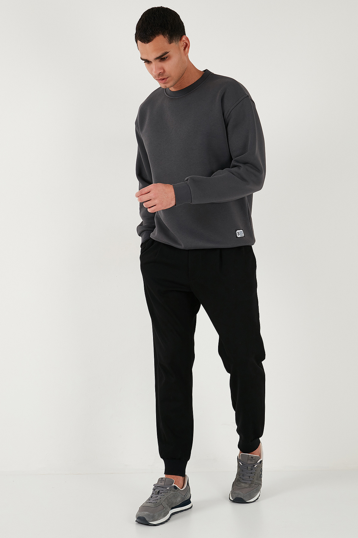 Buratti Regular Fit Bisiklet Yaka Pamuklu İçi Tüylü Yumuşak Şardonlu Sweat Erkek SWEAT 5905255 görsel 2