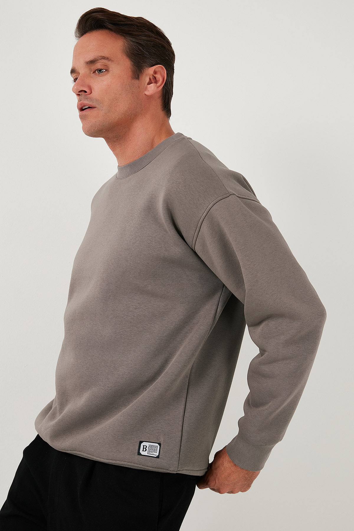 Buratti Regular Fit Bisiklet Yaka Pamuklu İçi Tüylü Yumuşak Şardonlu Sweat Erkek SWEAT 5905255 görsel 3