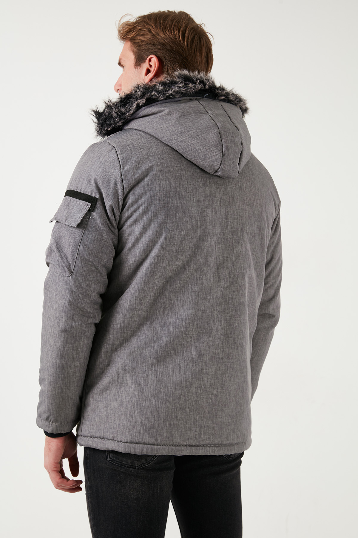 Buratti Peluş Astarlı Suya ve Rüzgara Dayanıklı Soğuk Geçirmez Slim Fit Mont Erkek MONT 5711051 görsel 7