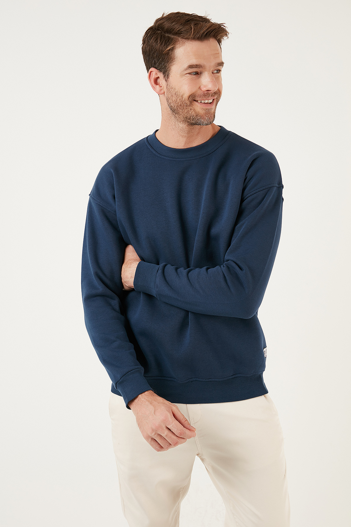 Buratti Regular Fit Bisiklet Yaka Pamuklu İçi Tüylü Yumuşak Şardonlu Sweat Erkek SWEAT 5905255 görsel 4