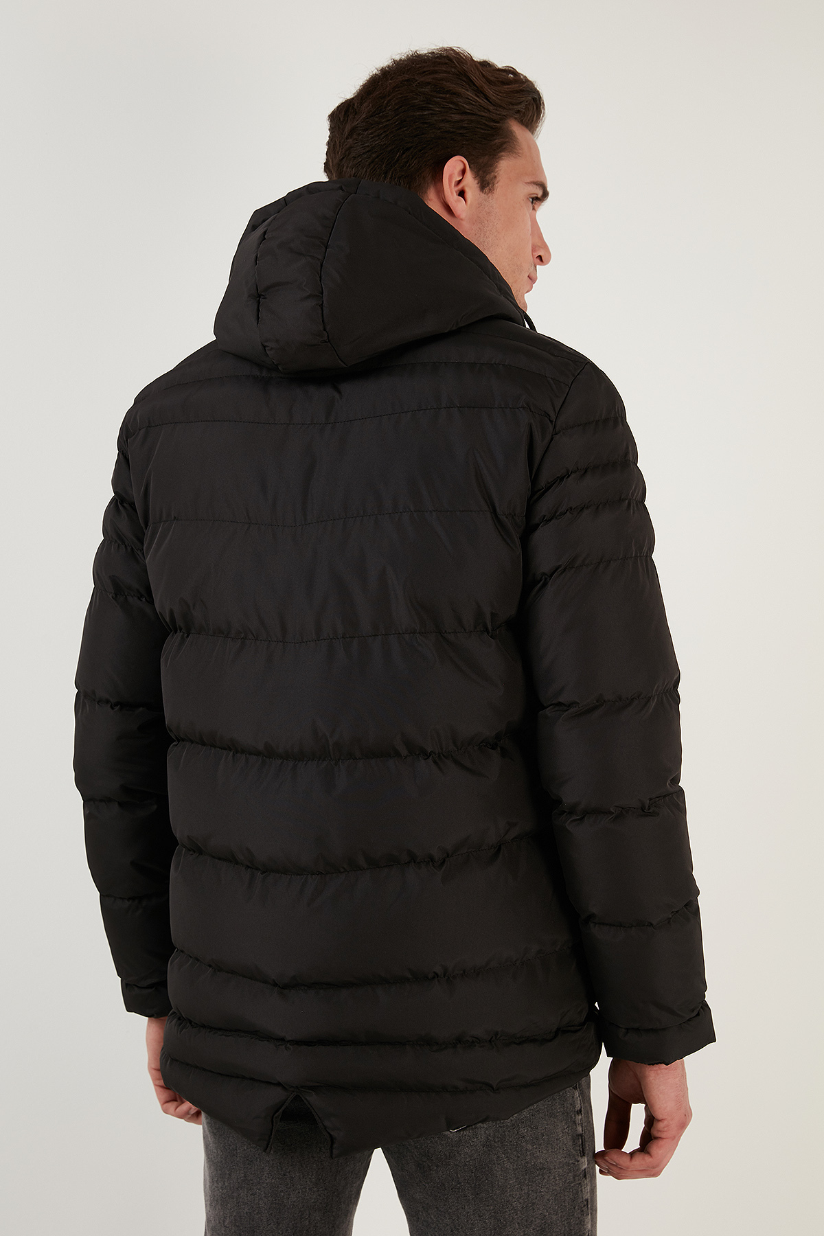 Buratti Su İtici Slim Fit Soğuğa ve Rüzgara Dayanıklı Kapüşonlu Şişme Mont Erkek MONT 649005 görsel 6