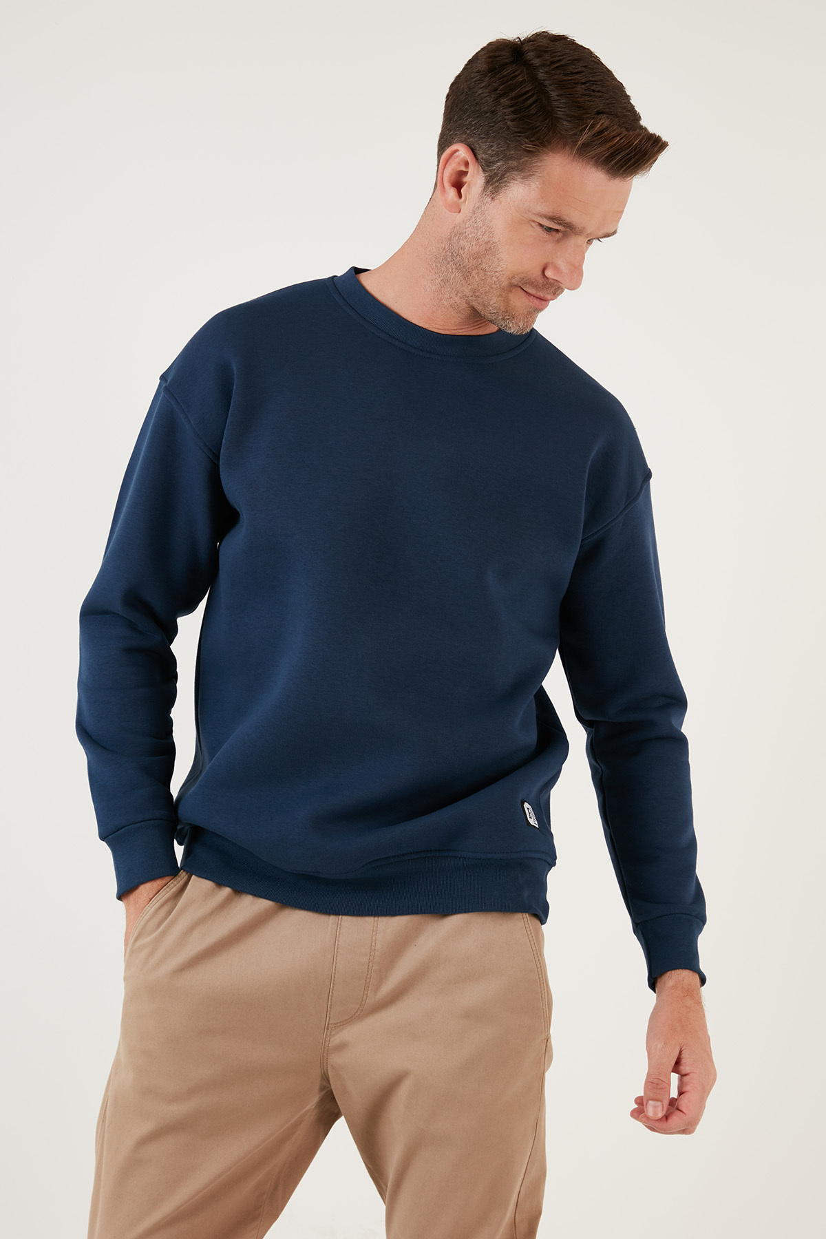 Buratti Regular Fit Bisiklet Yaka Pamuklu İçi Tüylü Yumuşak Şardonlu Sweat Erkek SWEAT 5905255 görsel 6